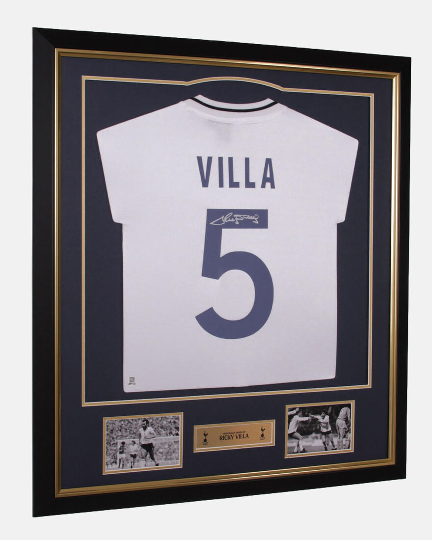 Spurs Ricky Villa Signed Framed Shirt