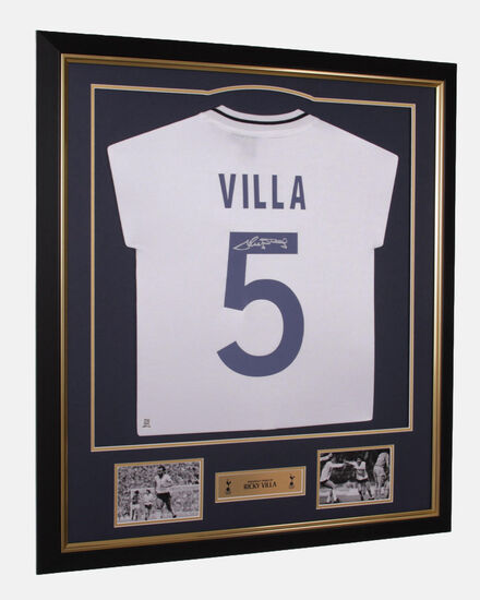Spurs Ricky Villa Signed Framed Shirt