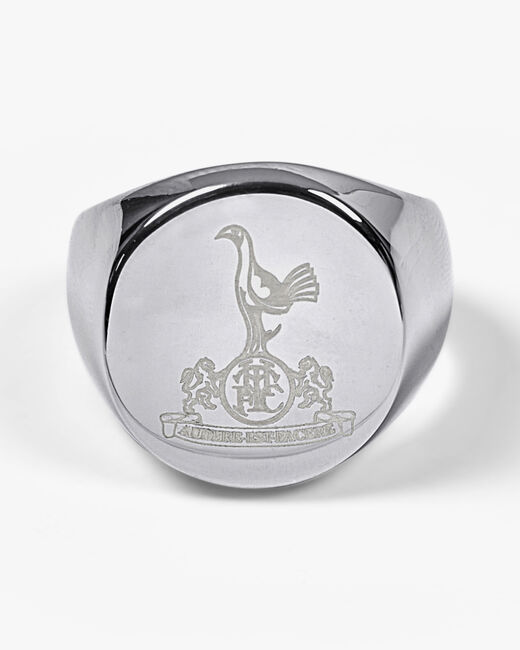 Spurs Retro Stainless Steel Crest Signet Ring