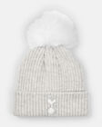Spurs Womens Grey Marl Pom Beanie