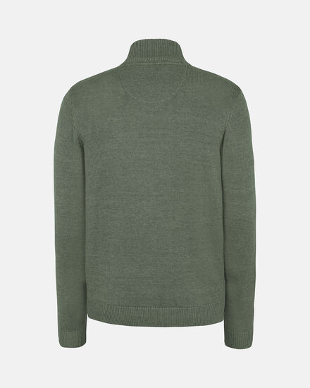 Spurs Mens Green 1/4 Zip Cotton Blend Jumper