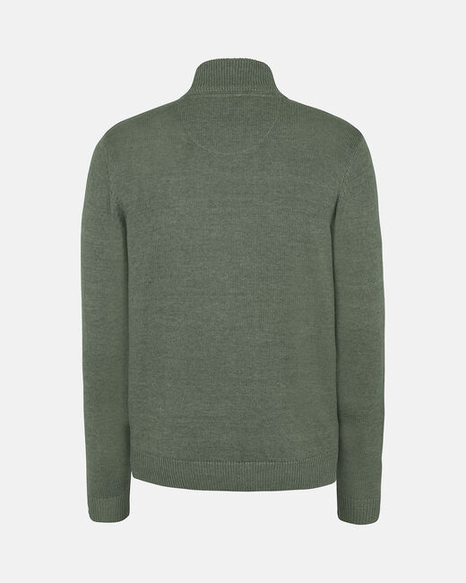 Spurs Mens Green 1/4 Zip Cotton Blend Jumper