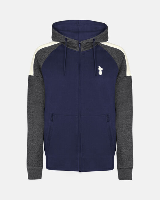 Spurs Mens Contrast Sleeve Navy Hoodie
