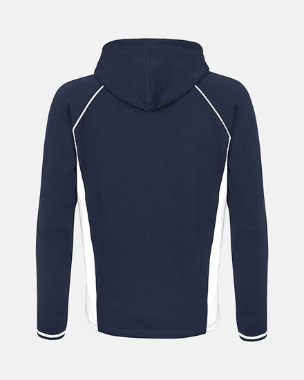 Spurs Mens Retro Crest 1/4 Zip Navy Hoodie