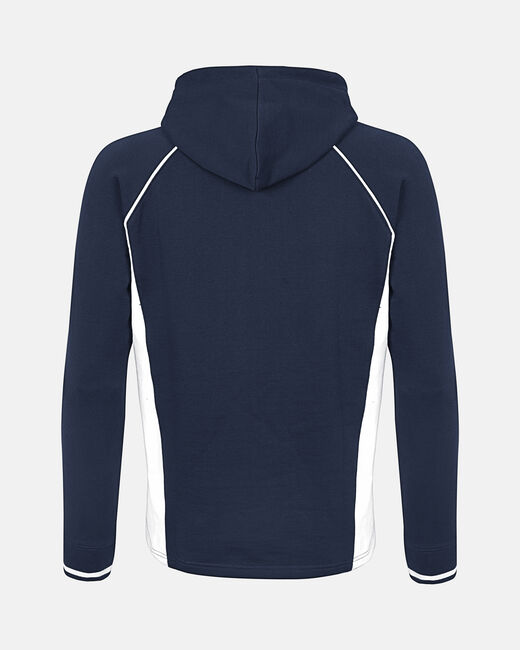 Spurs Mens Retro Crest 1/4 Zip Navy Hoodie