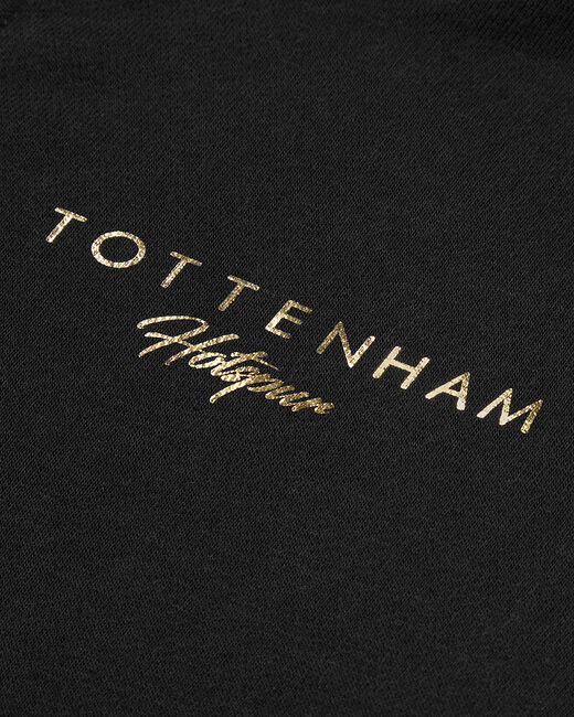 Spurs Womens 1/4 Zip 'Tottenham Hotspur' Black Sweatshirt