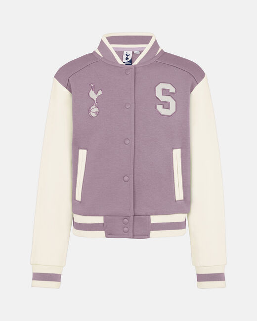 Spurs Kids Purple Varsity Baseball Jacket