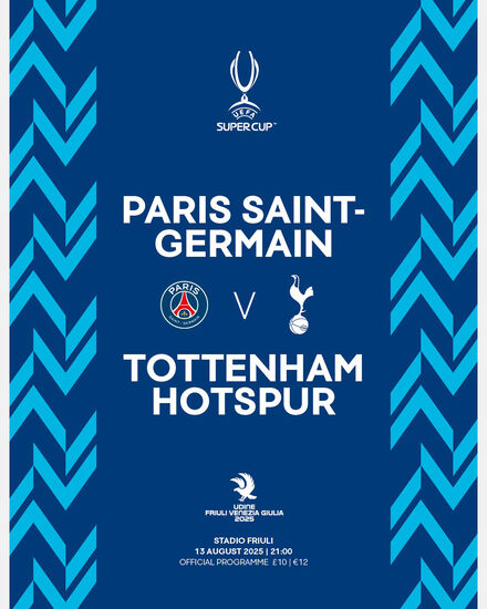 Tottenham Hotspur vs PSG Super Cup Final Matchday Programme