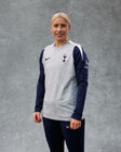 Spurs Nike Womens Grey Crew Drill Top 2025/26