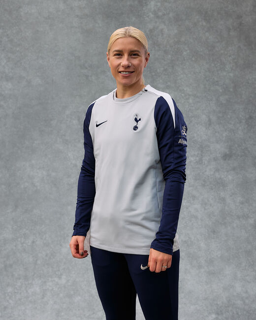 Spurs Nike Womens Grey Crew Drill Top 2025/26