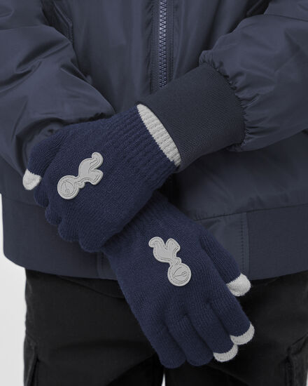 Spurs Kids Navy Touchscreen Gloves Ages 7-12
