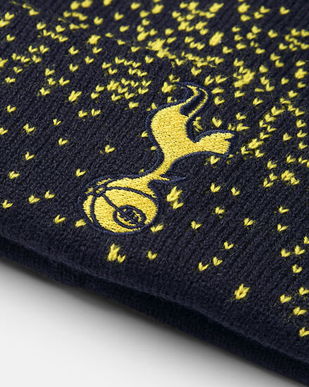 Spurs Kids Navy And Yellow Speckled Cuff Beanie