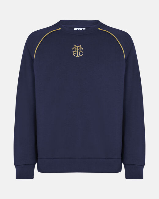 Spurs Mens THFC Gold Embroidered Navy Sweatshirt