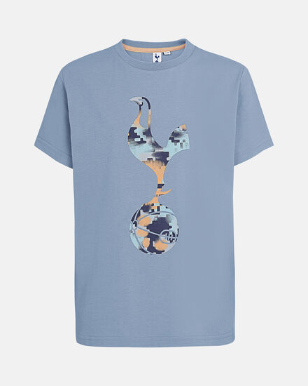 Spurs Kids Cockerel Print Blue T-Shirt