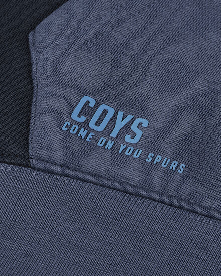 Spurs Kids Navy Colour Block Overhead Hoodie