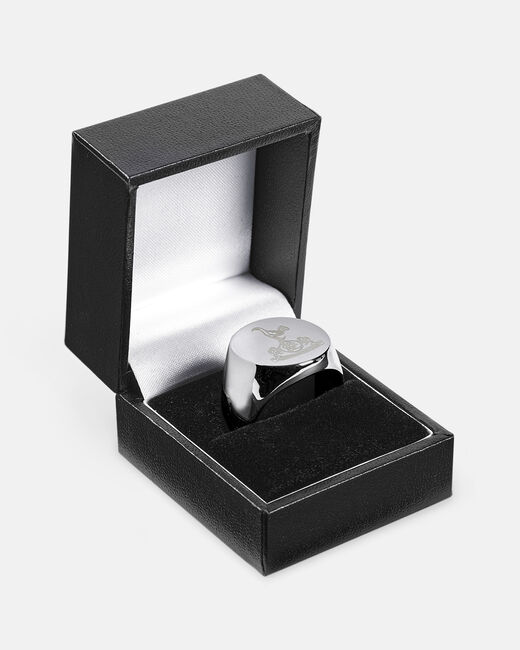 Spurs Retro Stainless Steel Crest Signet Ring