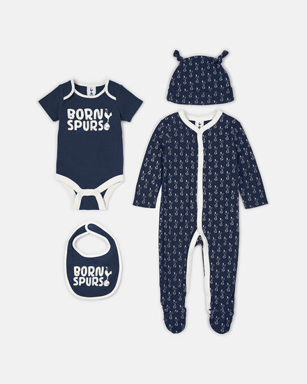 Spurs Baby Navy Born Spurs 4 Piece Set