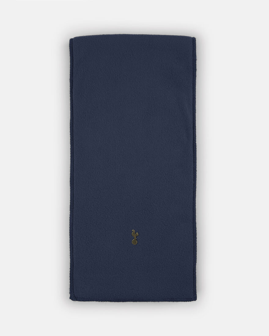 Spurs Mens Navy Fleece Hat And Scarf Set