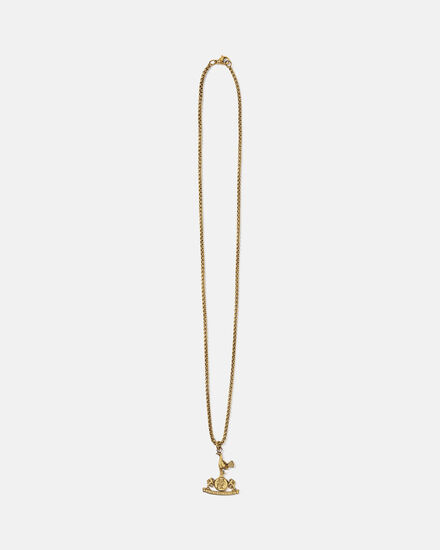 Spurs Retro Crest Gold Plated Necklace