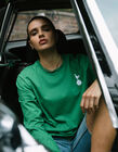Spurs Retro Crest Green Long Sleeve Shirt