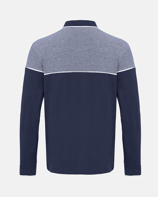 Spurs Mens Colour Block Long Sleeve Polo