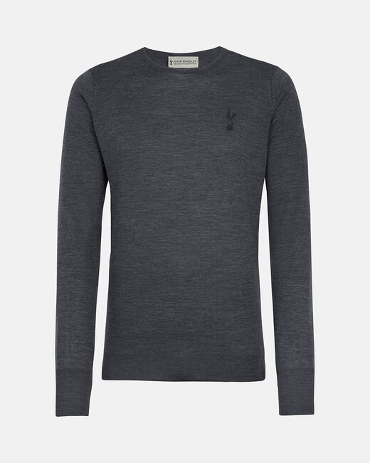 Spurs X John Smedley Mens Grey Crew Neck Jumper