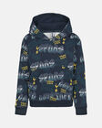 Spurs Kids Graffiti Print Navy Hoodie