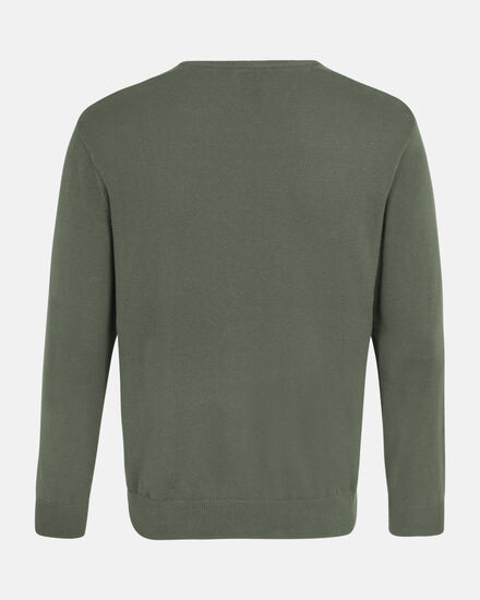 Spurs Mens Crew Neck Khaki Cotton Jumper