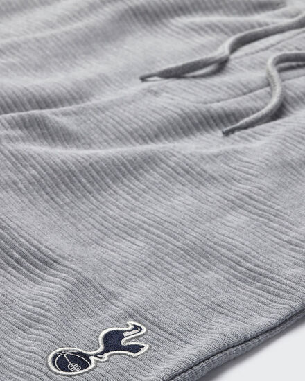 Spurs Mens Grey Stripe Textured Shorts