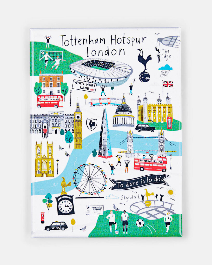 Spurs London Map Fridge Magnet