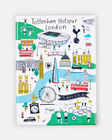 Spurs London Map Fridge Magnet