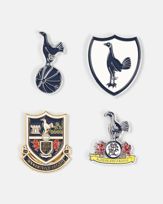 Spurs Retro Crest Boxed Pin Badge Set