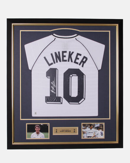 Spurs Gary Lineker 1991 Signed Framed Shirt