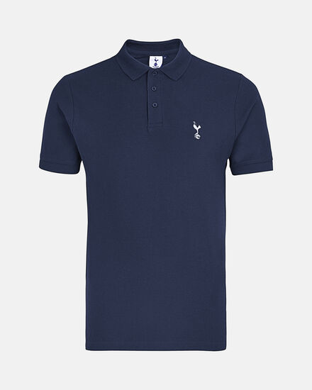 Spurs Mens Cotton Navy  Pique Polo