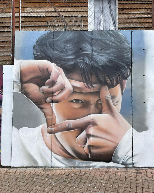 Spurs Son Graffiti Collection Celebration Pose Framed Print