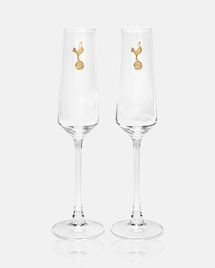 Spurs Boxed Gold Crest Champagne Flutes