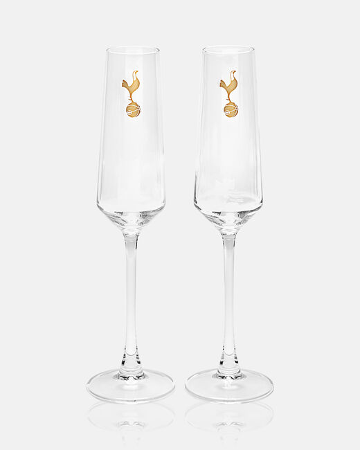 Spurs Boxed Gold Crest Champagne Flutes