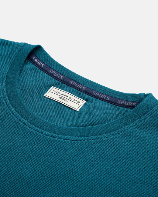 Spurs Mens Textured Knit Pocket Green T-Shirt