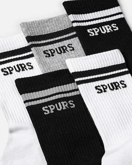 Spurs Adult 5 Pack Crew Sport Socks