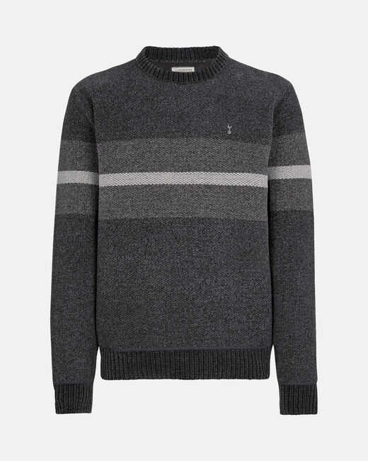 Spurs Mens Fleece Lined Chenille Black Jumper