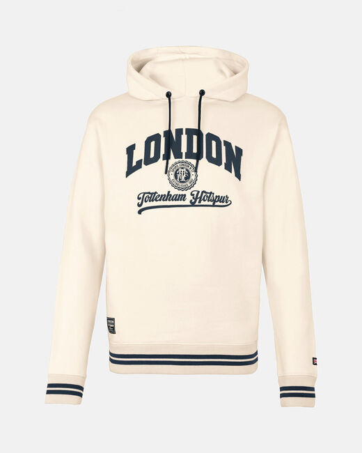 Spurs Mens London Varsity Cream Hoodie