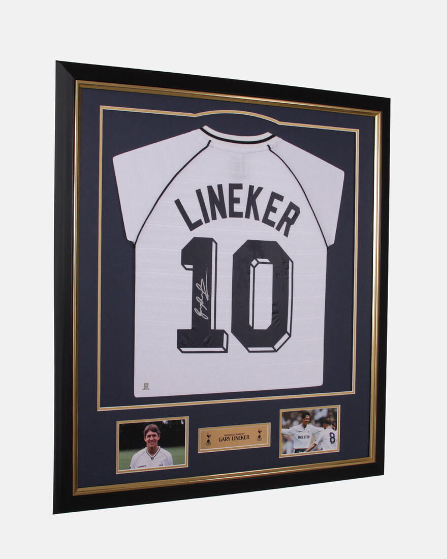 Spurs Gary Lineker 1991 Signed Framed Shirt