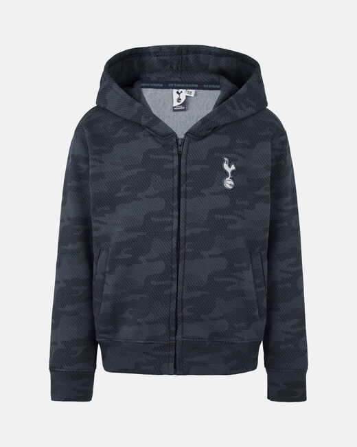 Spurs Kids Camo Print Zip Through Hoodie