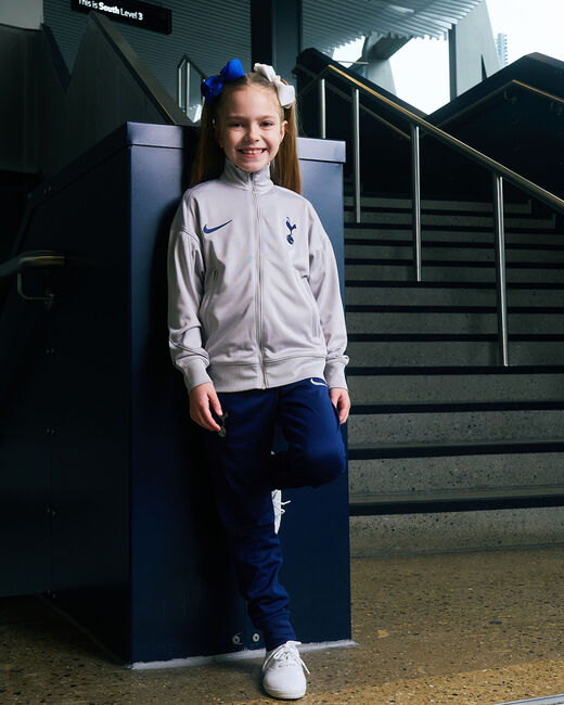 Spurs Nike Youth Size XSmall - Large Grey And Navy Travel Tracksuit 2025/26