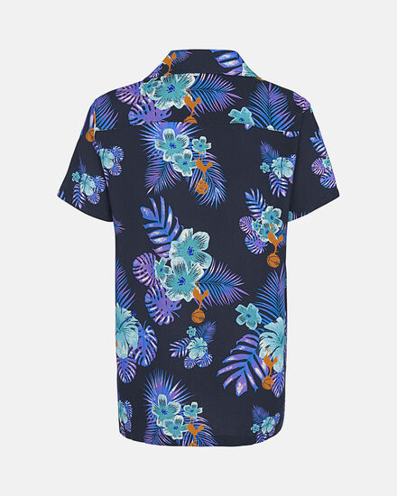 Spurs Kids Hawaiian Blue Shirt