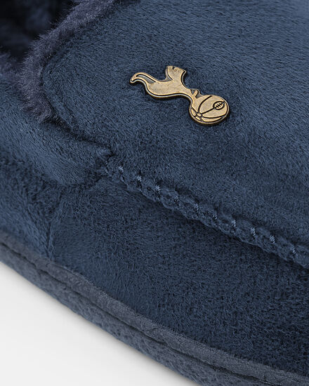 Spurs Mens Navy Moccasin Slippers