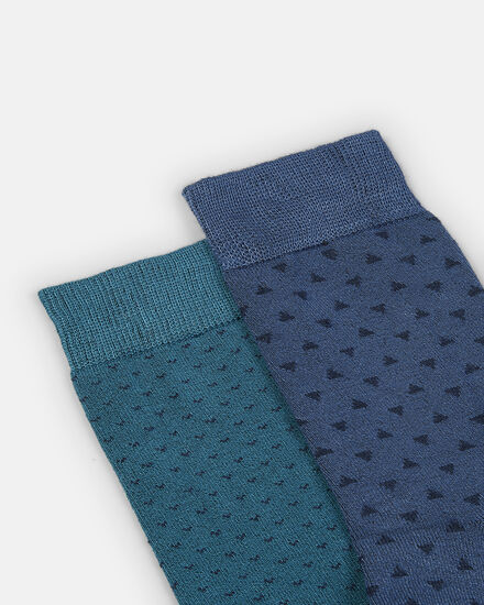 Spurs Adult Bamboo Yarn 2 Pack Mix Print Socks