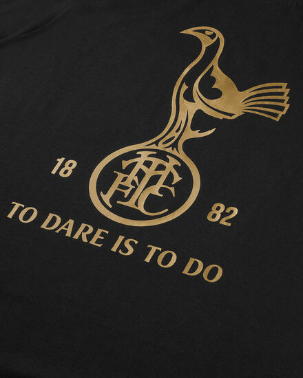 Spurs Mens Retro Print Black T-Shirt