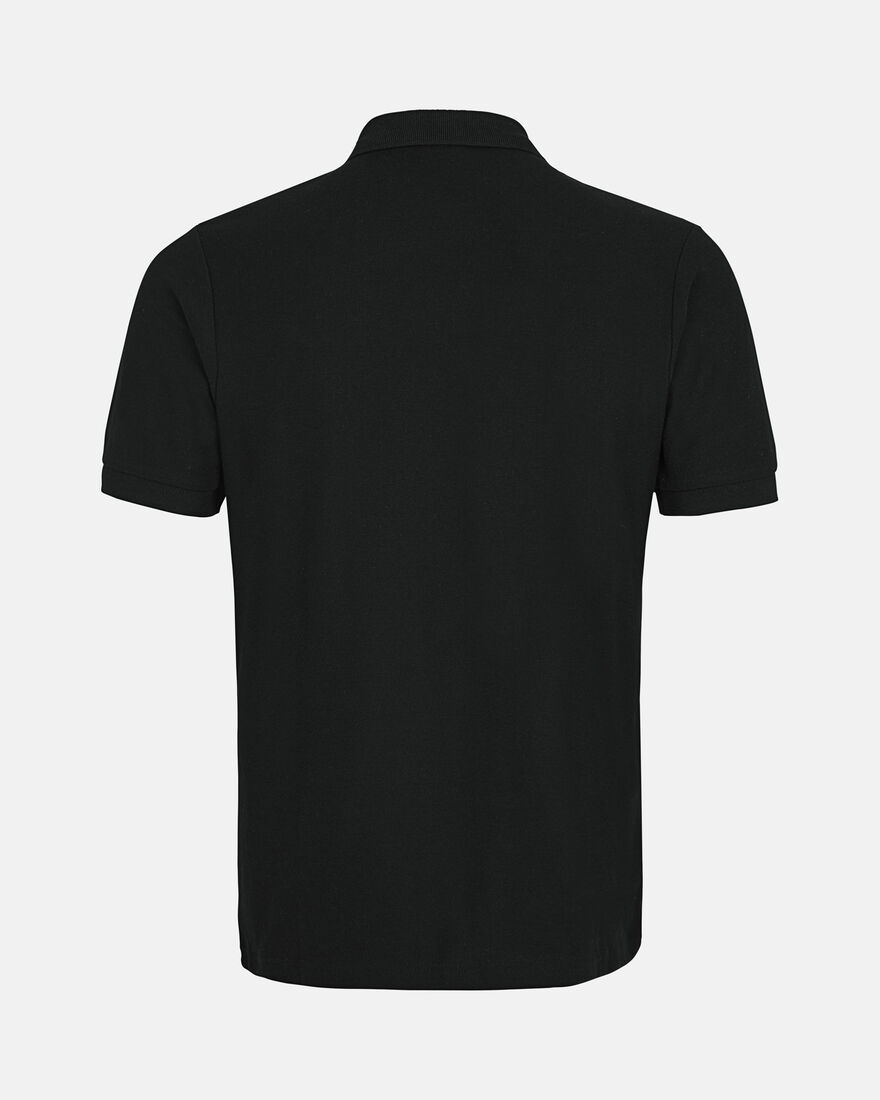 Spurs Mens Black Cotton Pique Polo