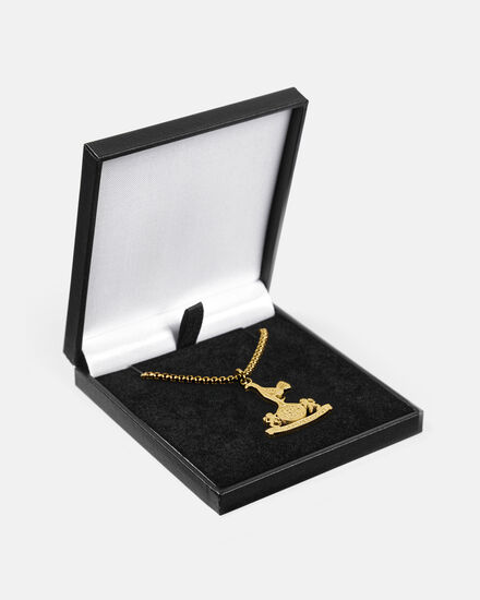Spurs Retro Crest Gold Plated Necklace